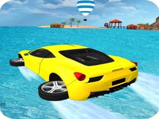 Water Surfing Car Stunts Game 3D